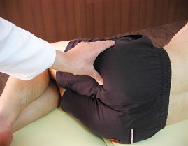 대전자와 좌골 결절 촉진