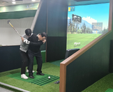 파크골프 실습 김지환교수님의 지도 모습
